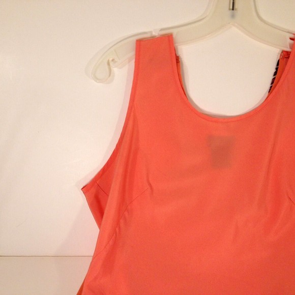 Mixit Woman's Blouse Top Sheer Peach Sleeveless Fancy Back Size M - Picture 5 of 11